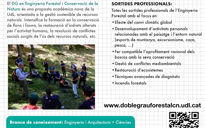 Doble Grau en Enginyeria Forestal i Conservació de la Natura